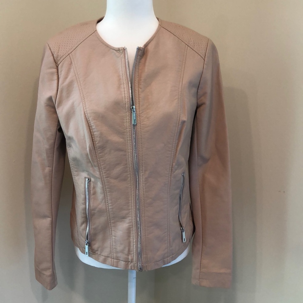 Kenneth Cole Reaction Faux Leather Moto Jacket